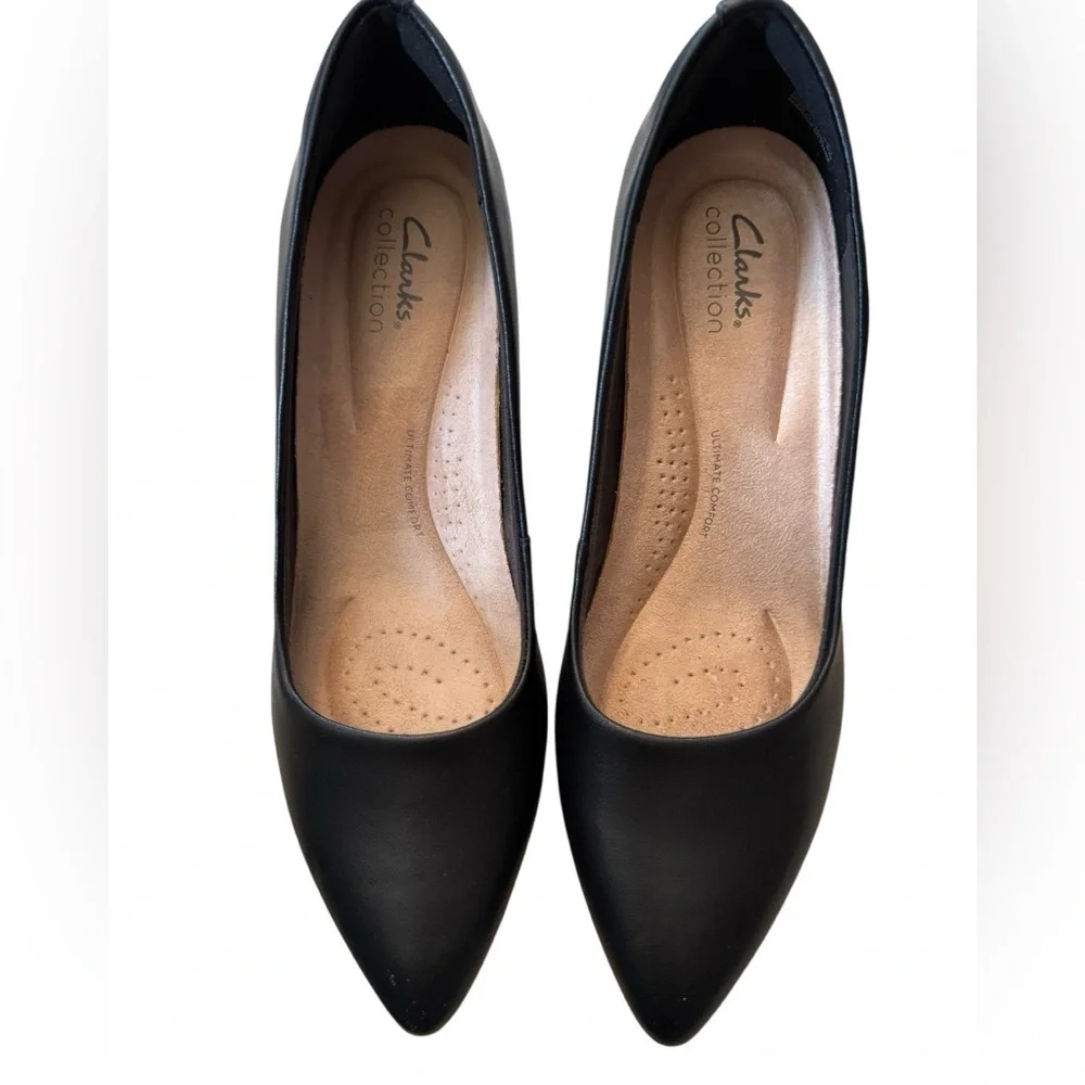 NEW without box Kataleyna Gem Clarks Collection Black Pointed Toe Heels Size 8.5